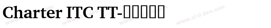 Charter ITC TT字体转换
